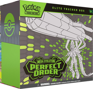 Pokémon Trading Cards Game Elite Trainer Box packaging with green and gray design.