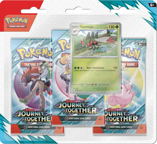 Pokemon Scarlet & Violet: Journey Together 3-Pack Blister (Yanmega)