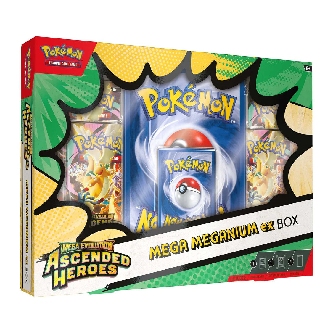 Pokémon trading card game Mega Evolution Ascended Heroes Mega Meganium ex box packaging