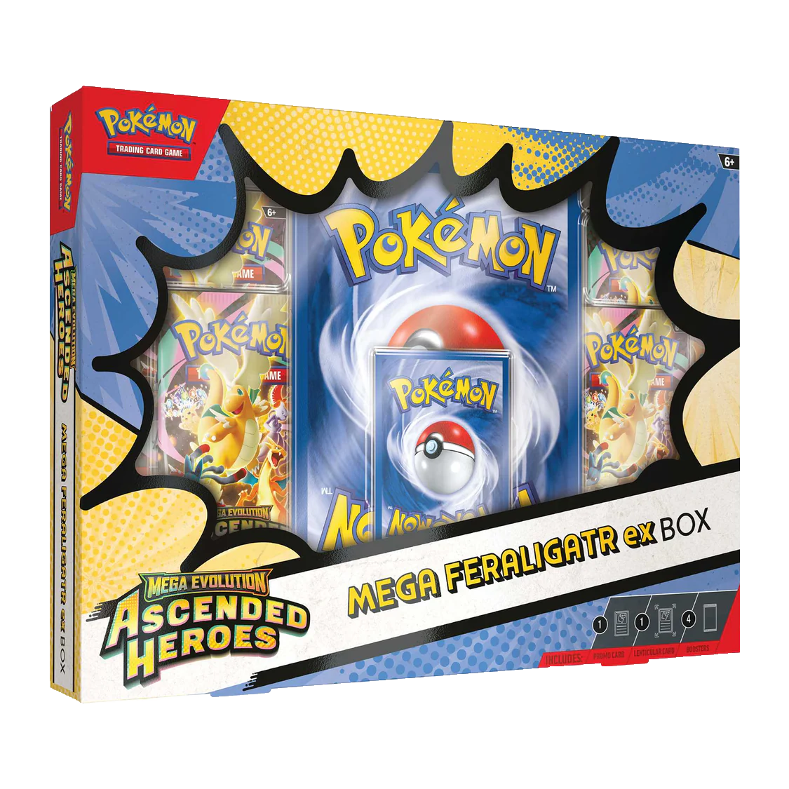 Pokémon trading card game box with Mega Evolution Ascended Heroes branding