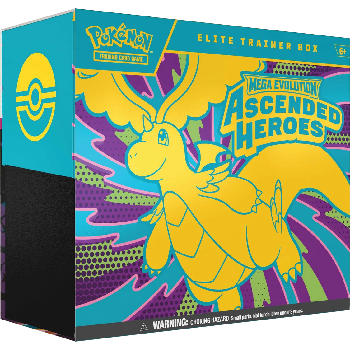 Pokémon Mega Evolution Ascended Heroes Elite Trainer Box with Pokémon logo.