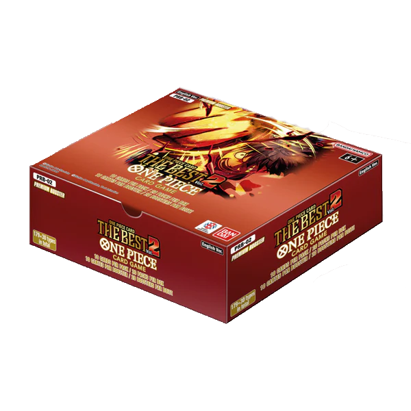 Card game box for 'One Piece' with red and gold design on a white background