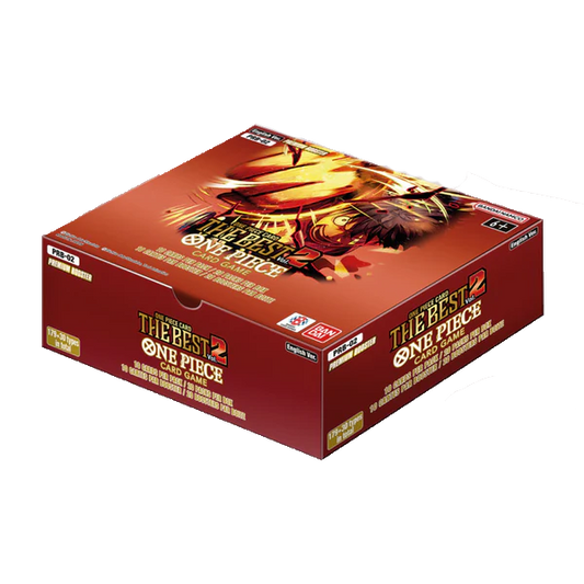 Card game box for 'One Piece' with red and gold design on a white background