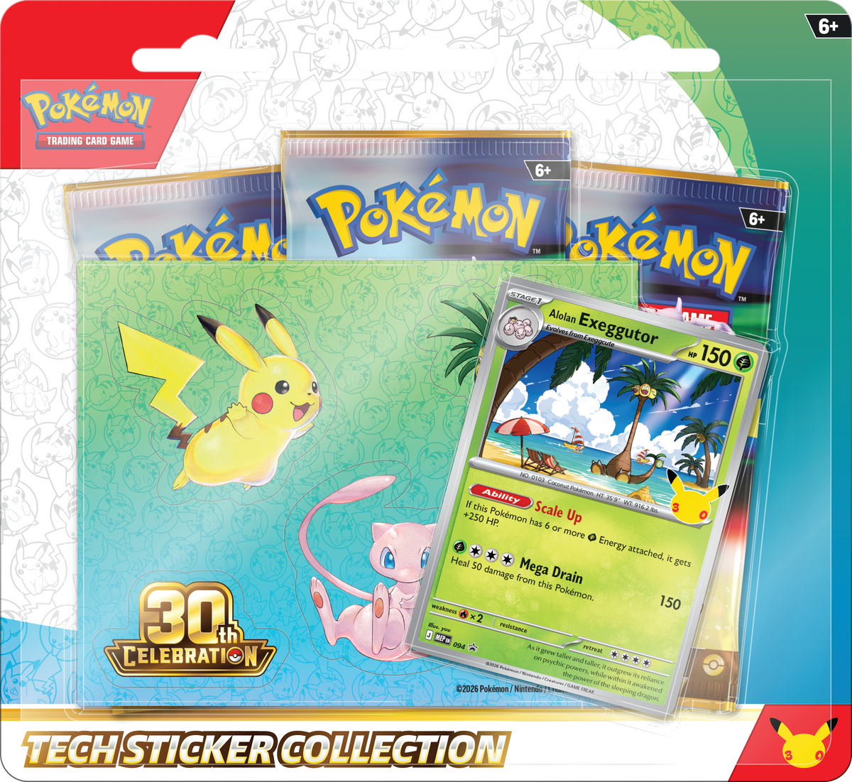 Pokémon TCG: Tech Sticker Collection - Assorted - 30th Celebration (Pikachu)