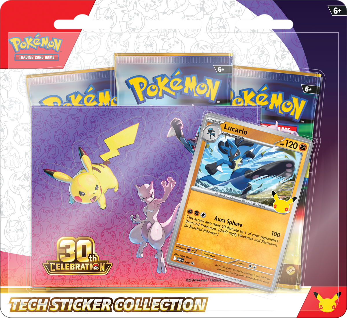 Pokémon TCG: Tech Sticker Collection - Assorted - 30th Celebration (Lucario)
